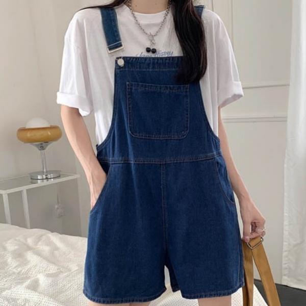 여성 데님 청반바지 멜빵 팬츠 LD920