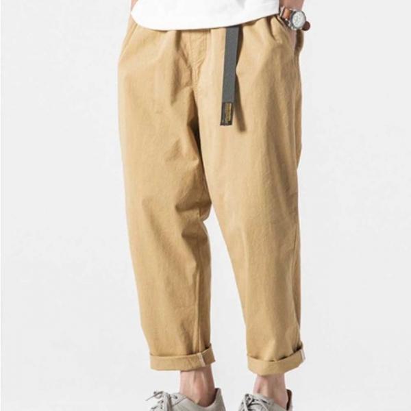남자 와이드 면바지 데일리 밴딩 팬츠 캐주얼 데이트