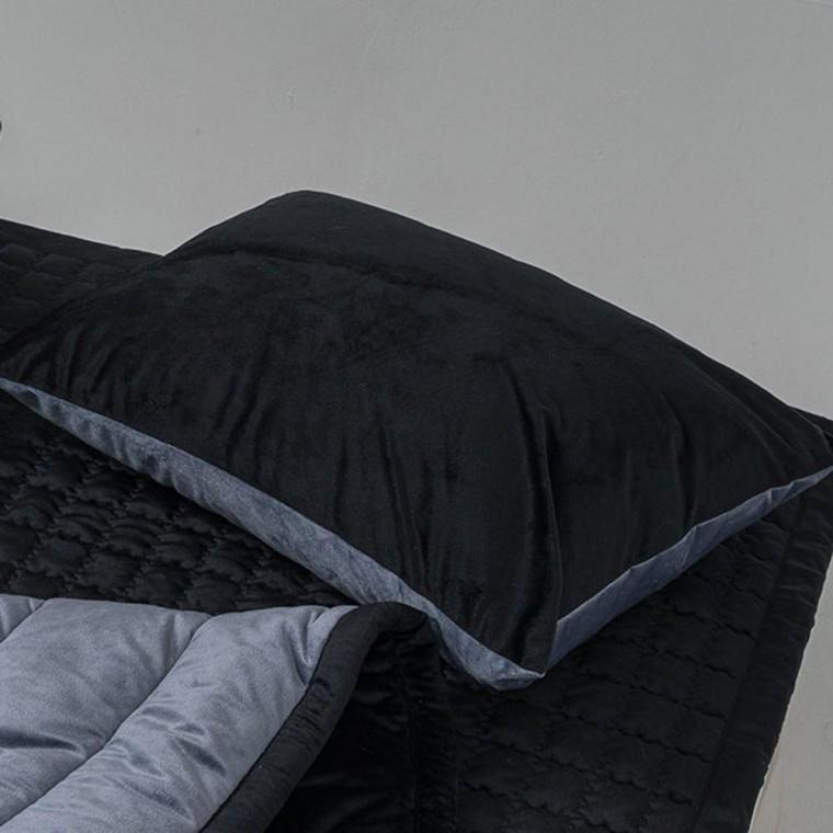 빌리 극세사 베개커버 50x70 블랙 1P 리버서블 베갯잇