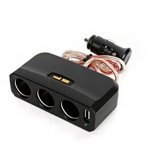 삼진 토스 3구소켓 USB 블랙 0739 차량용 멀티 시거잭 블랙박스 네비게이션 케이블