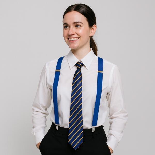 컬러 정장 멜빵 서스펜더 블루 바지 멜빵끈