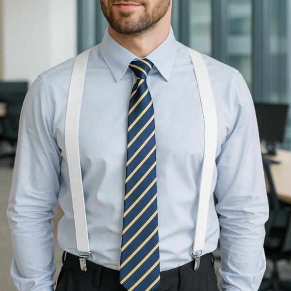 컬러 정장 멜빵 서스펜더 화이트 바지 멜빵끈