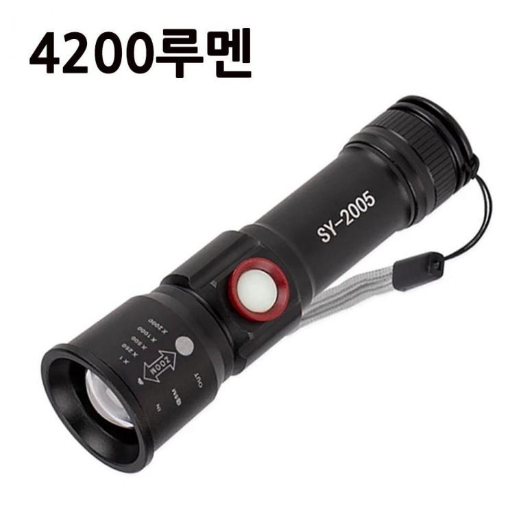 Xhp60 LED 미니 줌라이트 랜턴 손전등 후레쉬 4200MAX