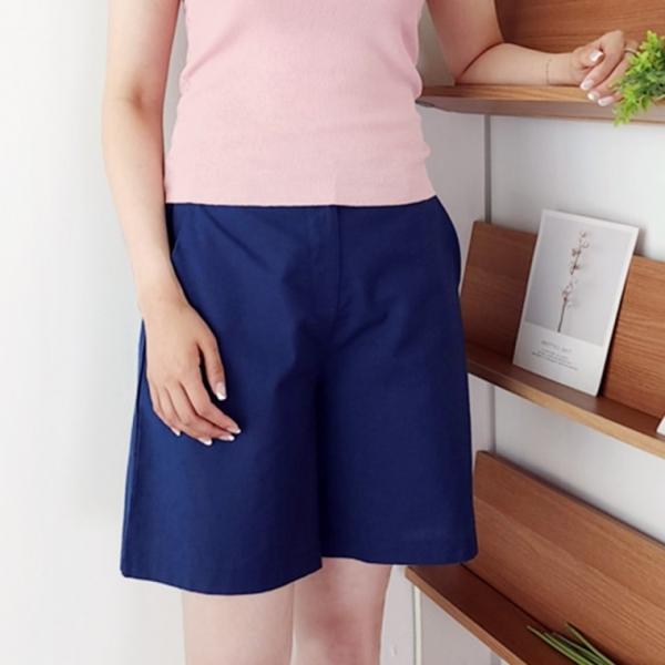 여름반바지 여자 린넨 뒷밴딩 A라인 반바지 슬랙스