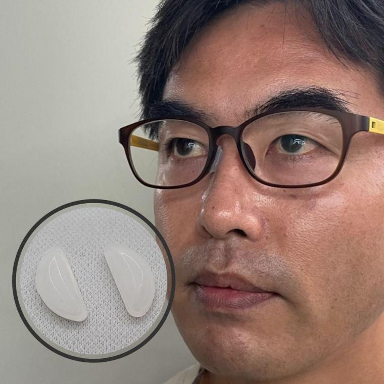 붙이는 실리콘 안경코 받침 에어 코패드 투명 10P 실리콘코 콧대 흘러 내림 방지