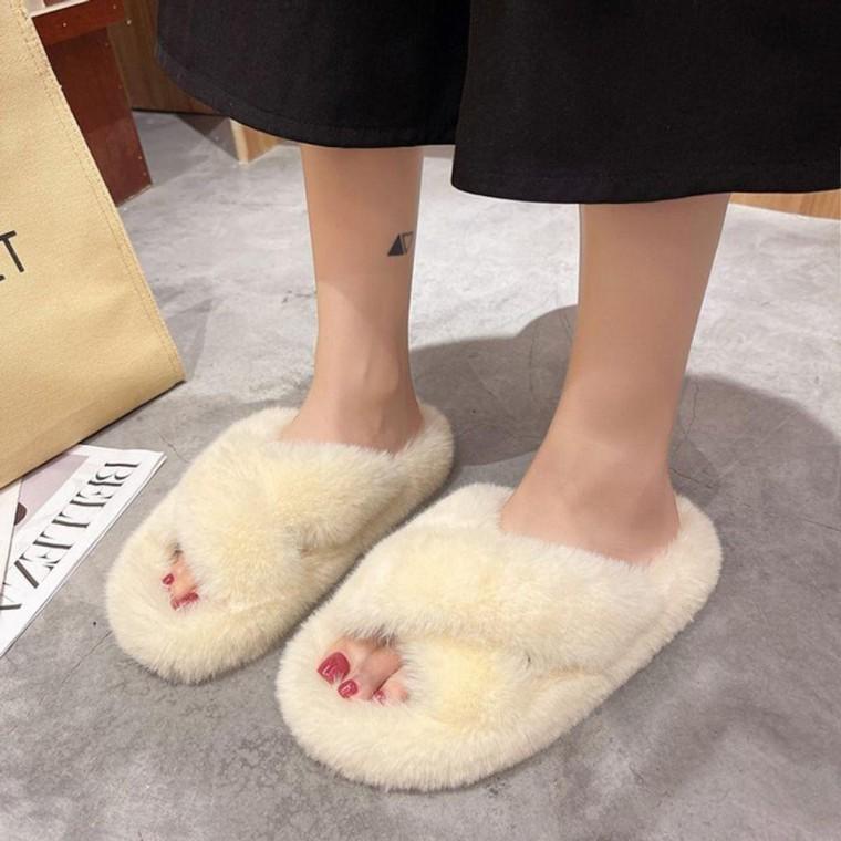 실내 여성 슬리퍼 여자 털 실내화