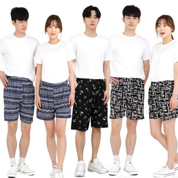 여름 남여4부5부 쿨팬츠 아이스반바지 트레이닝 잠옷