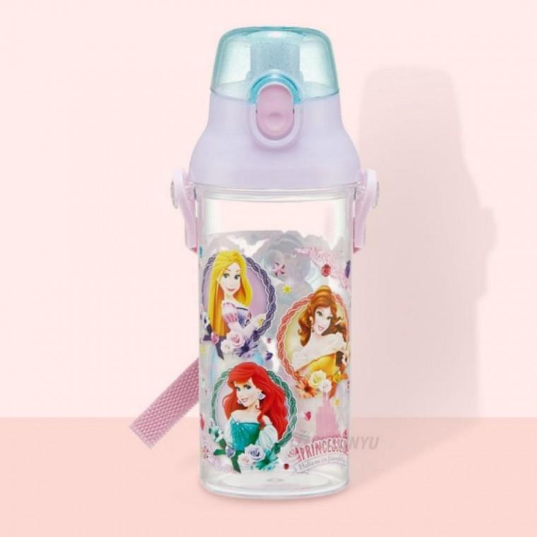 프린세스 공주 원터치 클리어 물병 보틀 스트랩 480ml