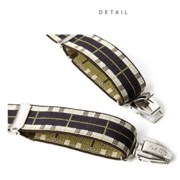 브라운 남자서스펜더 캐주얼 체크 남성 바지 서스 벨트 서스펜더 펜더 팬더