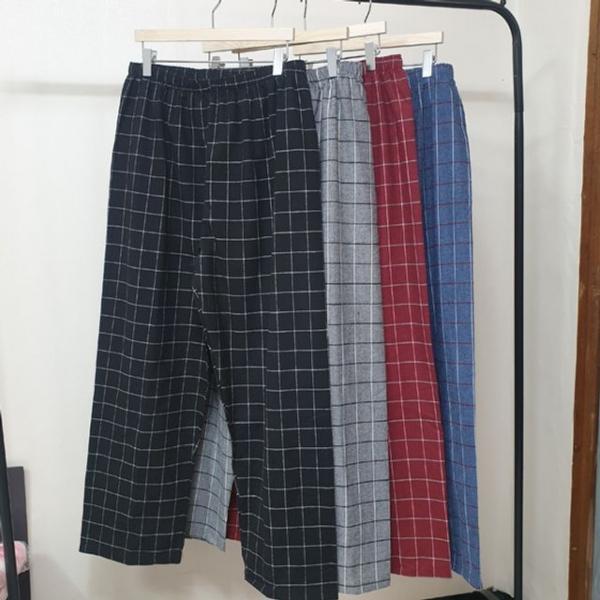 국산 홈웨어 체크 잠옷바지