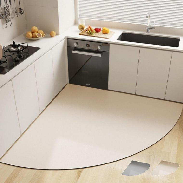 규조토 코너 발매트 미끄럼방지 주방 120x120cm