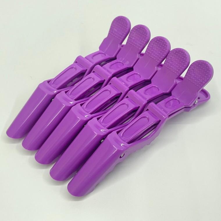 악어집게핀 악어 핀셋 집게핀 퍼플 5P 악어핀셋