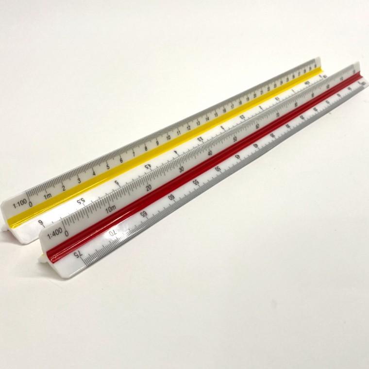 스케일자 저배율 축적 30cm 삼각스케일