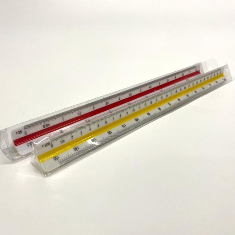 스케일자 고배율 축적 30cm 삼각스케일