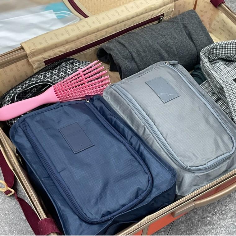 신발파우치 여행용 신발 주머니 보조가방 그레이 신발주머니가방