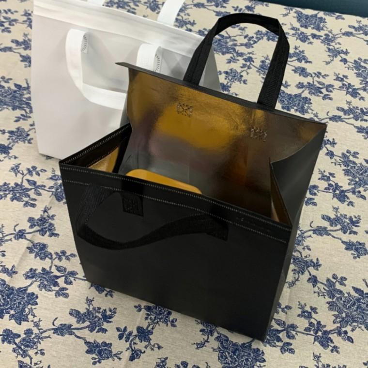 보냉백 보온보냉 부직포 쇼핑백 가방 블랙 중 보냉쇼핑백