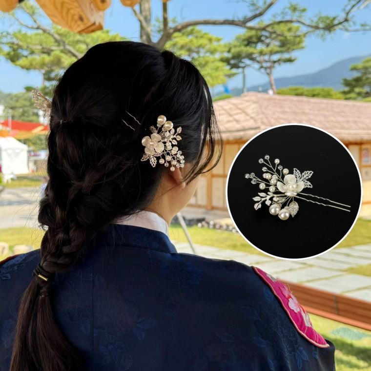 혼주뒤꽂이 혼주뒤꽃이 U자비녀 실버 비녀
