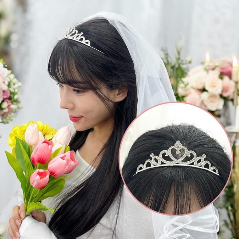 공주머리띠 웨딩 티아라 왕관머리띠 C 티아라왕관