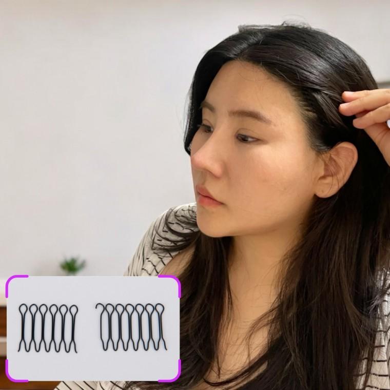 잔머리고정핀 올림머리 잔머리 헤어 고정핀 3cm 헤어고정핀