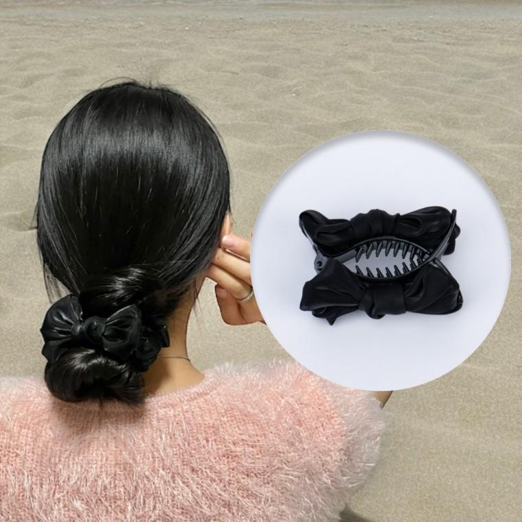 리본집게핀 올림머리 똥머리 리본 집게핀 똥머리집게핀
