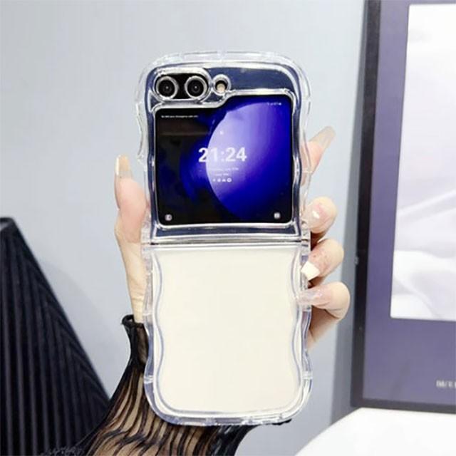갤럭시Z플립5 5G 웨이브 투명 젤리케이스 F731