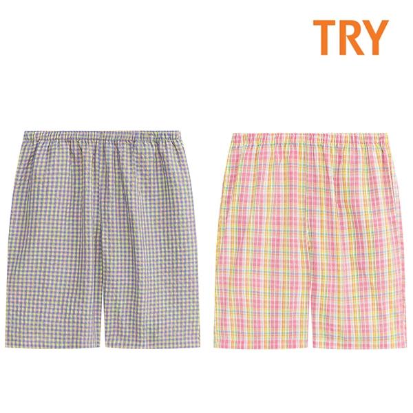TRY 여성 써커나염 5부파자마 잠옷반바지 하의(택1)