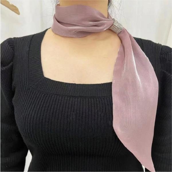 [지앤지] 여름에도 가볍게 큐빅 매듭 스카프 예쁜스카프 큐빅목걸이