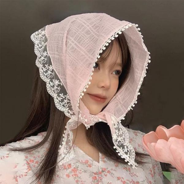 레이스 머리 두건 스카프 LM-0682