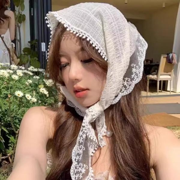 [큰손할인] 레이스 쁘띠 여성 패션 코디 헤어밴드 예쁜 스카프