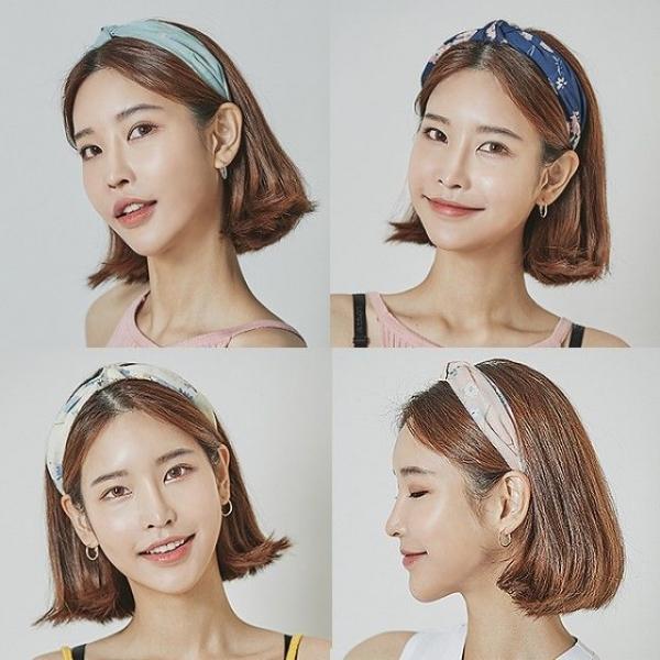 파스텔플로럴머리띠 반다나 터번 스카프