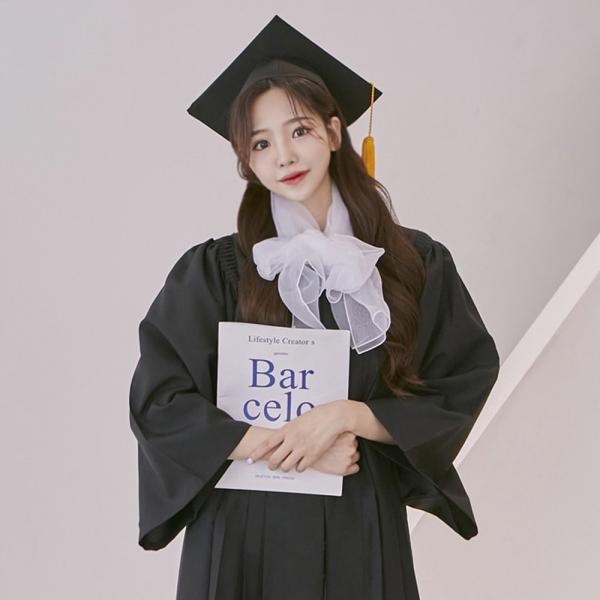 교복몰 (대여) 베이직 무지 졸업 스카프 졸업가운.