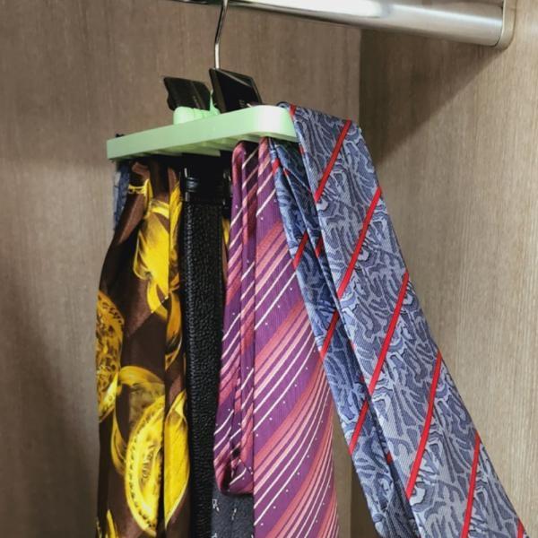 옷장 스카프 걸이 그린