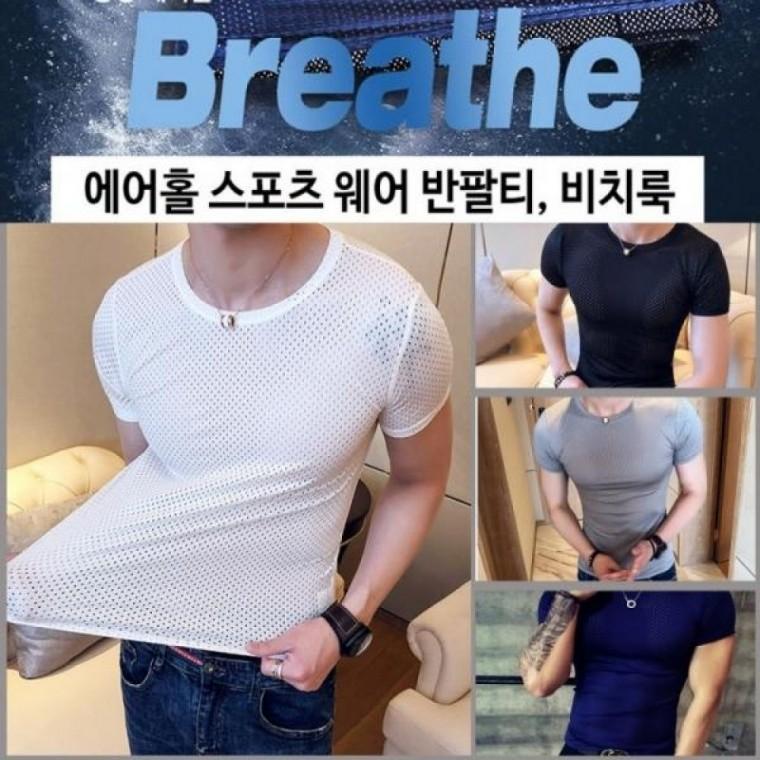 반팔냉감티 골프이너웨어 스포츠웨어 냉감티셔츠 쿨티셔츠 반팔티셔츠 남자여름 에어홀