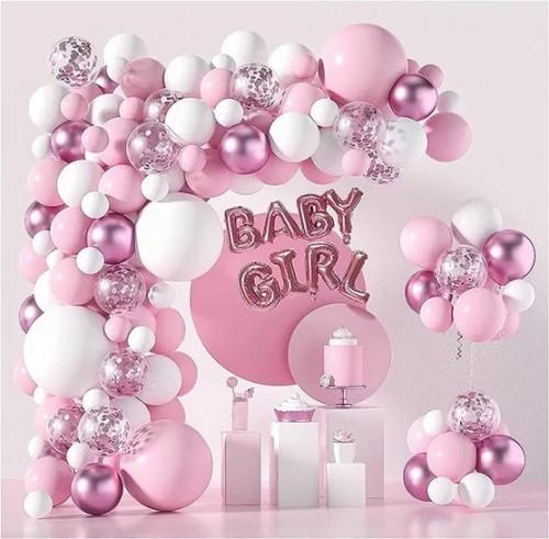 베이비걸 핑크풍선세트 DIY 가게장식 웨딩 개업 풍선장식 이벤트 파티 홍보광고효과 baby girl 돌잔치 첫돌