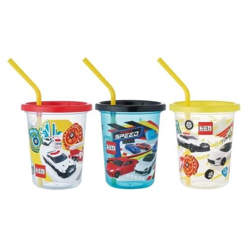 토미카 경찰차 스트로우 빨대물컵 3p세트 320ml 파티컵
