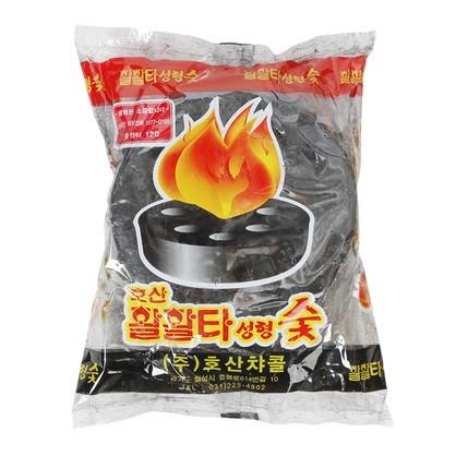 캠핑용 활활타 숯 아래로탄