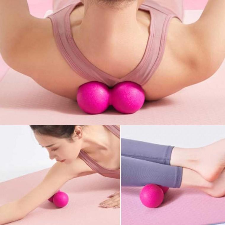 홈트레이닝 운동 롤링볼 마사지볼 뭉친 근육 볼마사지 사용법 발마 승모근 안마볼 더블