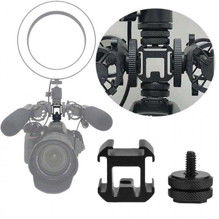 Canon Nikon LED 트리플 핫슈 확장 다기능 액세서리