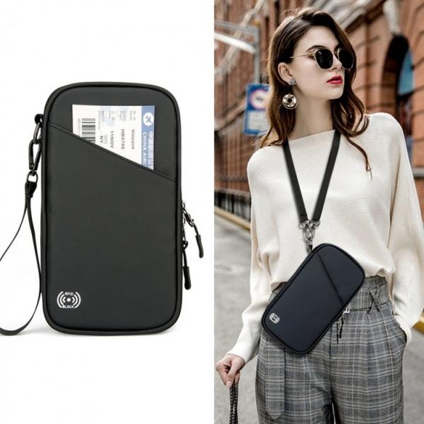 RFID 여권클러치백 여권파우치 핸드백 카드 여권 지갑 크로스백