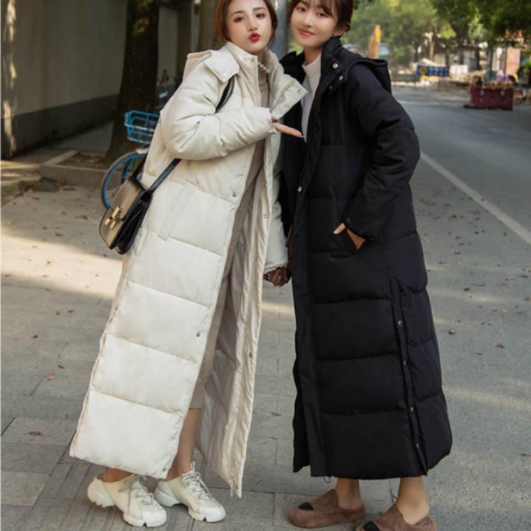 지퍼 겨울 롱 점퍼 투웨이 따뜻한 아우터 패딩 여성