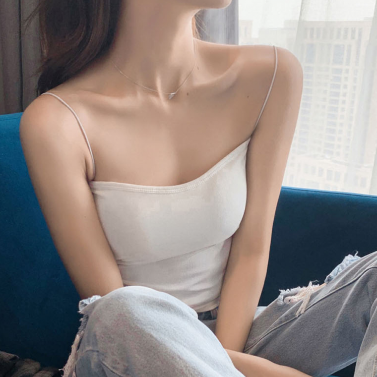 브라 런닝 캡내장 패드 크롭 끈나시 일체형 탈부착 이너나시
