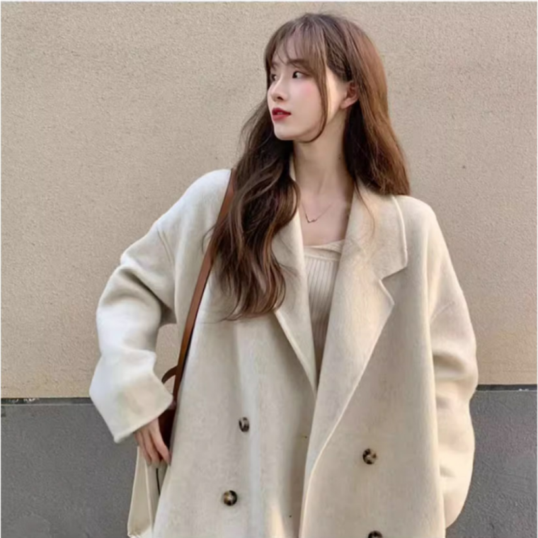 아우터 롱 코트 베이직 여성 기본 따뜻한 모직 겨울