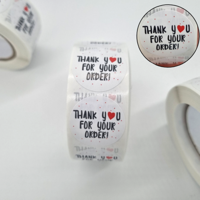 500매-땡큐 이니셜 봉인스티커THANK Y U FOR YOUR ORDER