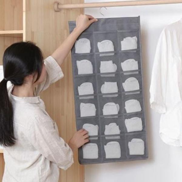 옷걸이 수납 포켓 양말 속옷 벽걸이 정리함