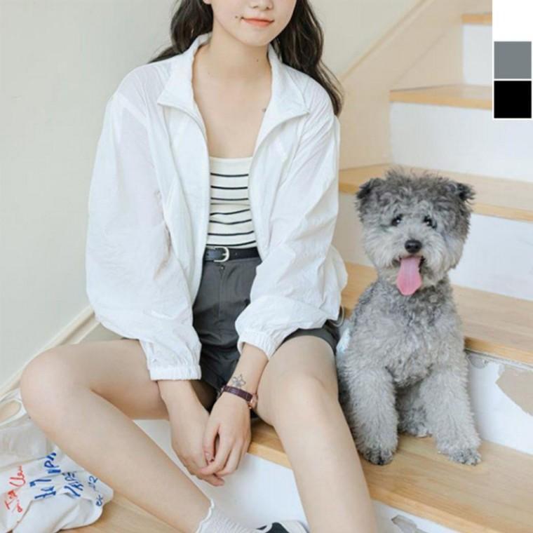 여성 스트링 트랙 자켓 1P 간절기 바람막이 아우터