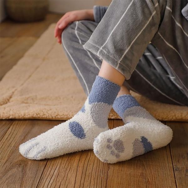 부드러운 고양이 발바닥 수면양말 4color DK-0263