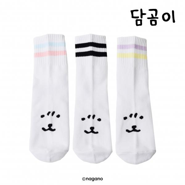 담곰이 스트라이프 3족 양말세트