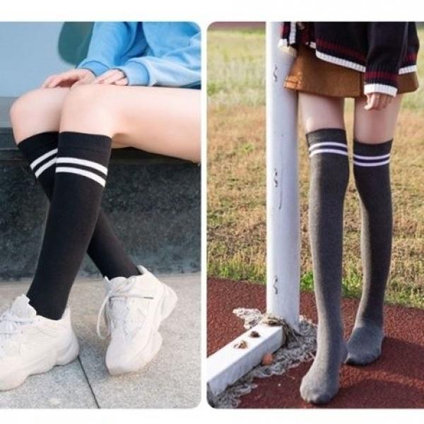 여성 데일리 오버니삭스 골프 필라테스 요가 양말