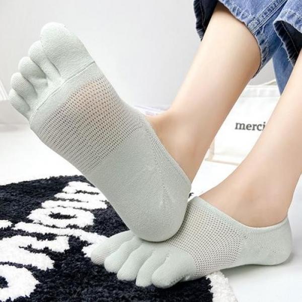 여성 메쉬 발가락 덧신 양말