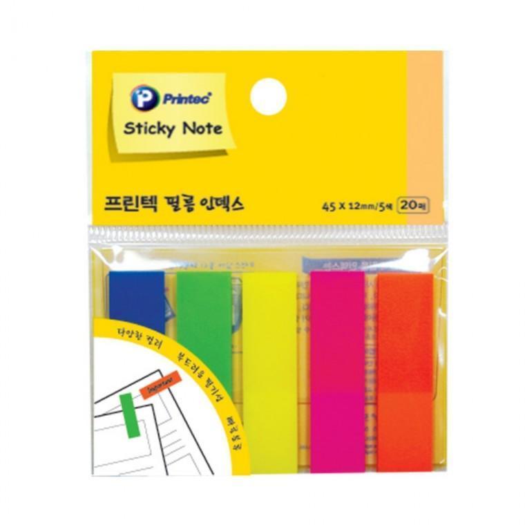 프린텍 필름 인덱스 5색 45x12mm FI022